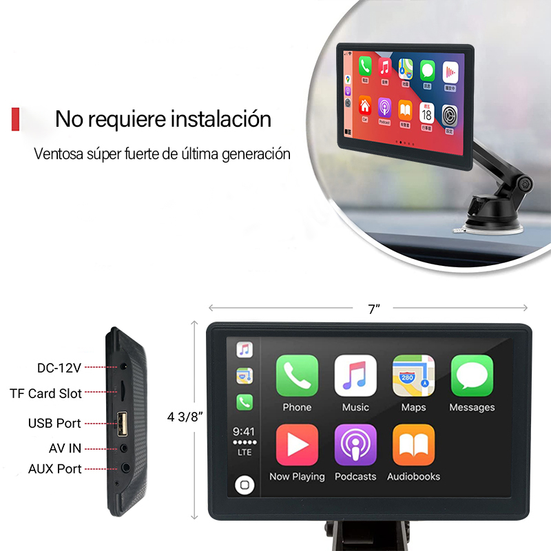 13-2 🔥 🔥 Consola de salpicadero inalámbrica Apple CarPlay con cámara de marcha atrás - Imagen 8