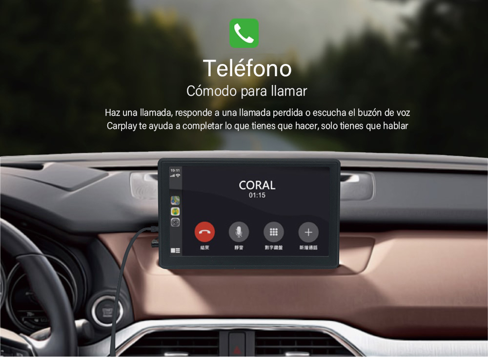 3 🔥 🔥 Consola de salpicadero inalámbrica Apple CarPlay con cámara de marcha atrás - Imagen 3