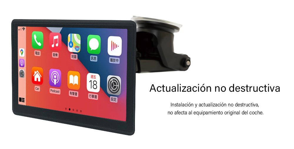 6 🔥 🔥 Consola de salpicadero inalámbrica Apple CarPlay con cámara de marcha atrás - Imagen 6