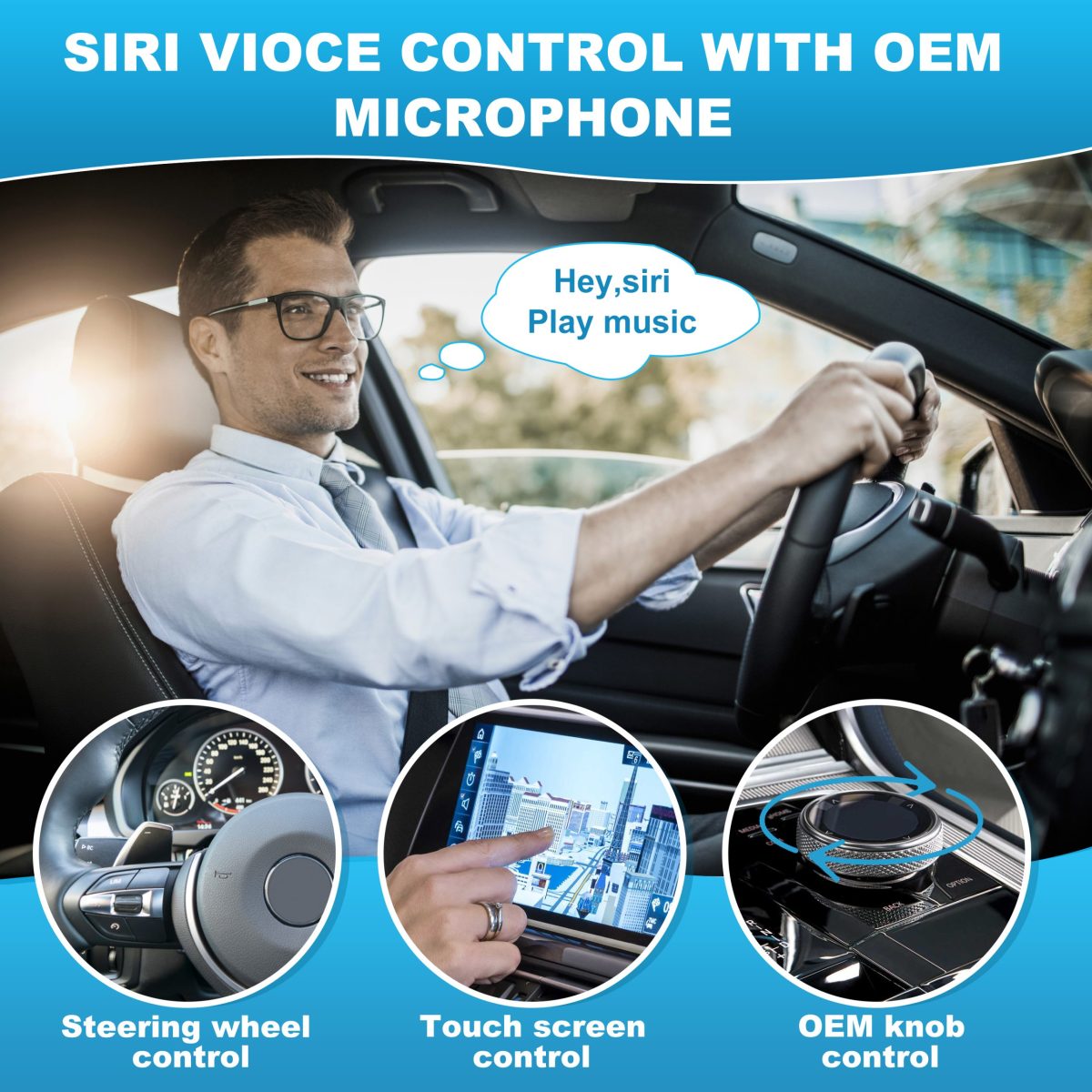 10003 Multimedia Caja de vídeo para CarPlay inalámbrico CarPlay / inalámbrico Android Auto Adaptador 3 en 1 Ajuste para la fábrica OEM CarPlay coches - Imagen 3